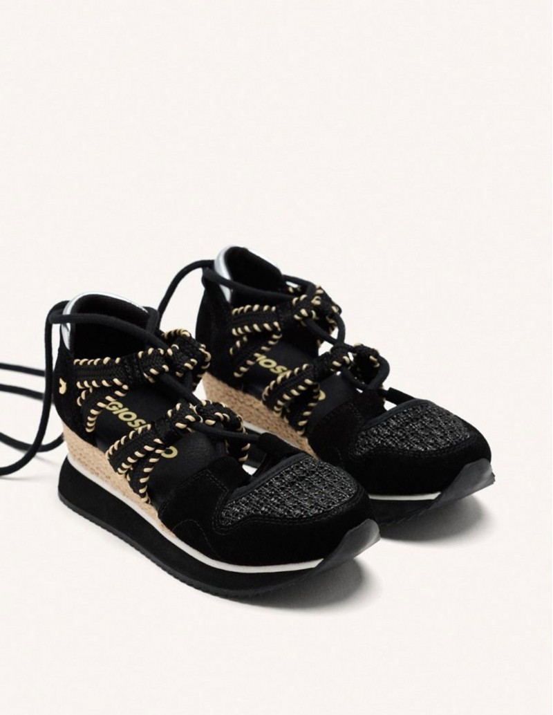 Zapatillas Abiertas Beige GIOSEPPO Negro 2