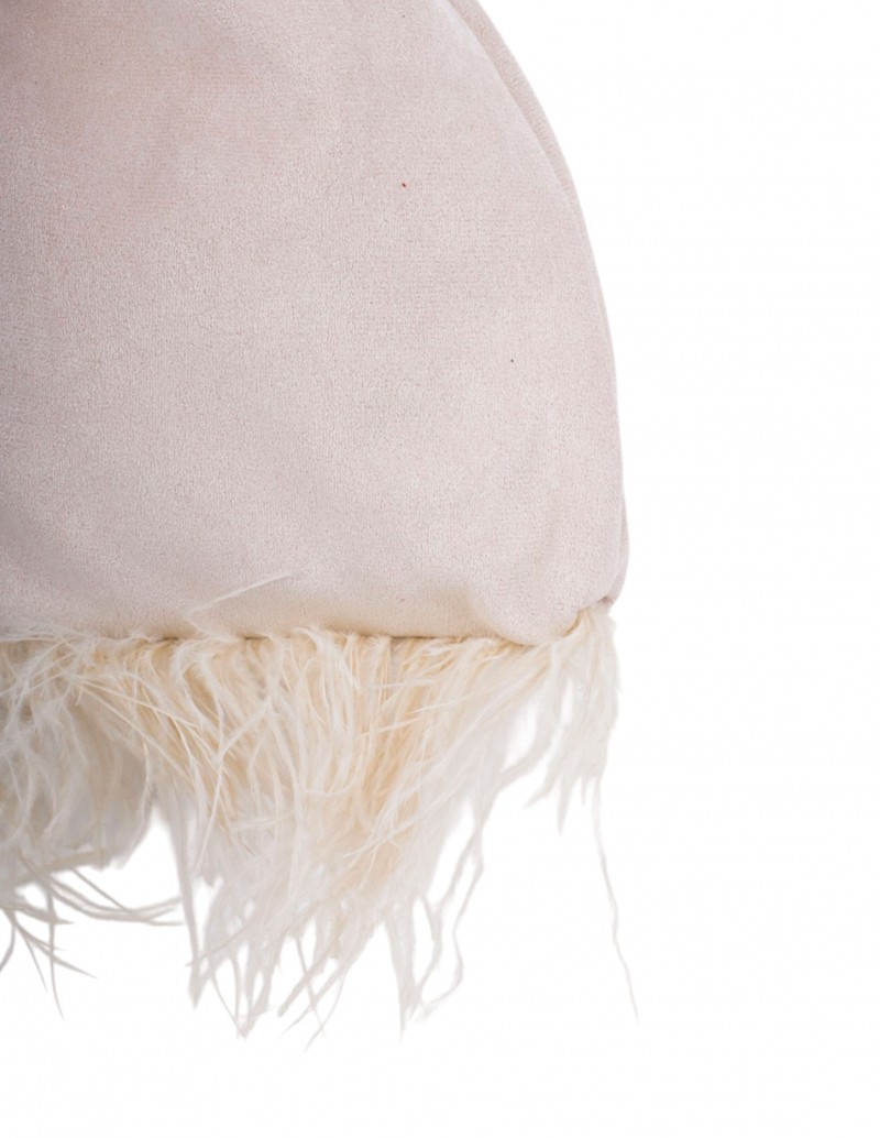 Bolso Plumas Nudo Japonés Beige 2