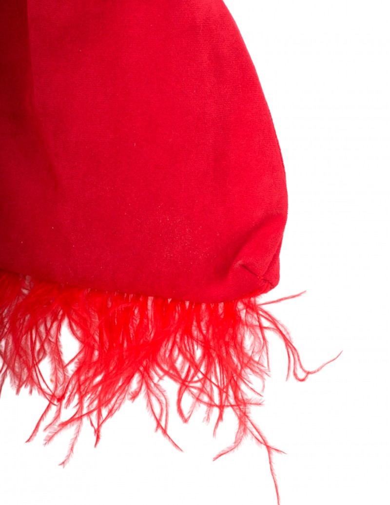 Bolso Plumas Nudo Japonés Rojo 2