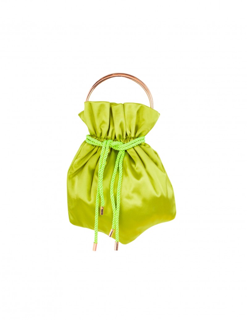 Bolso Bombonera Satinado Verde Pistacho 2