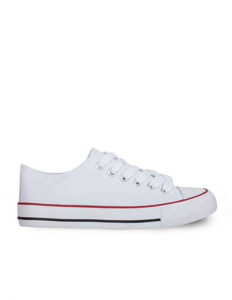 Zapatilla Tela Blanca Baja