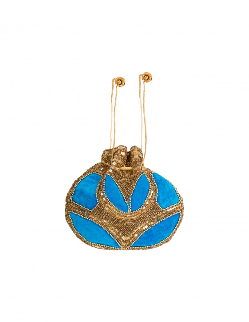 bolso indio azul