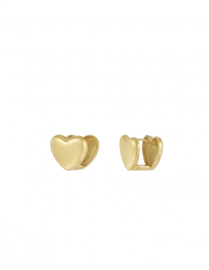 Pendientes Corazón Dorados