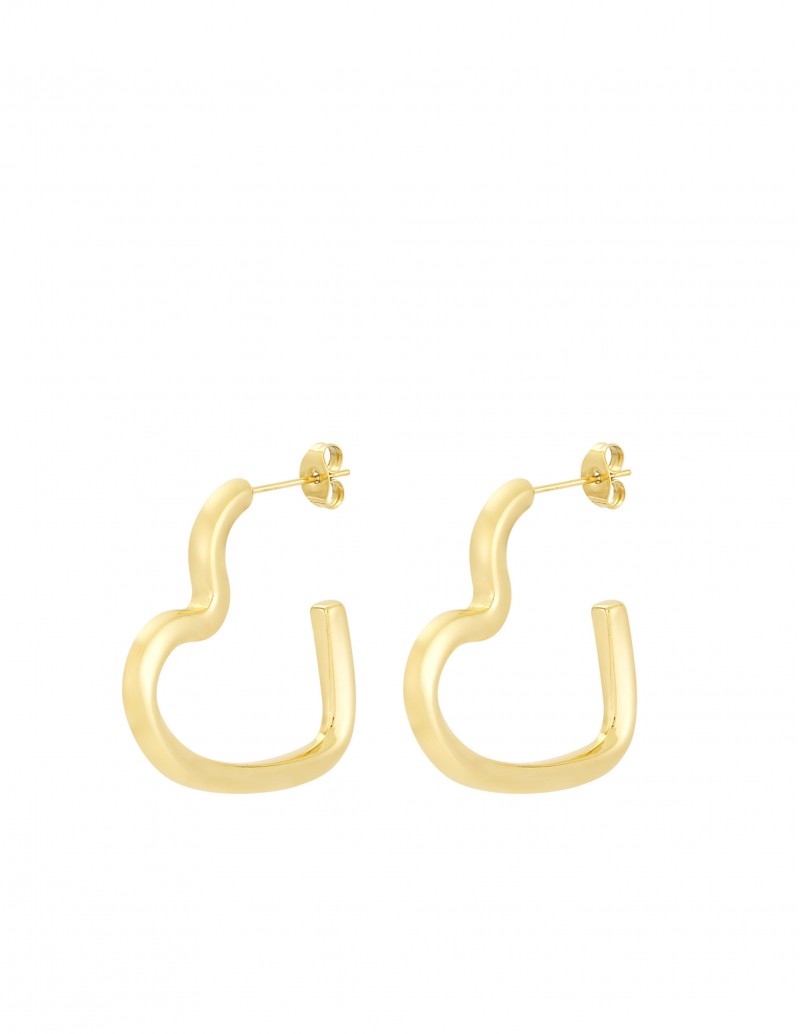 Pendientes Aro Corazón Oro