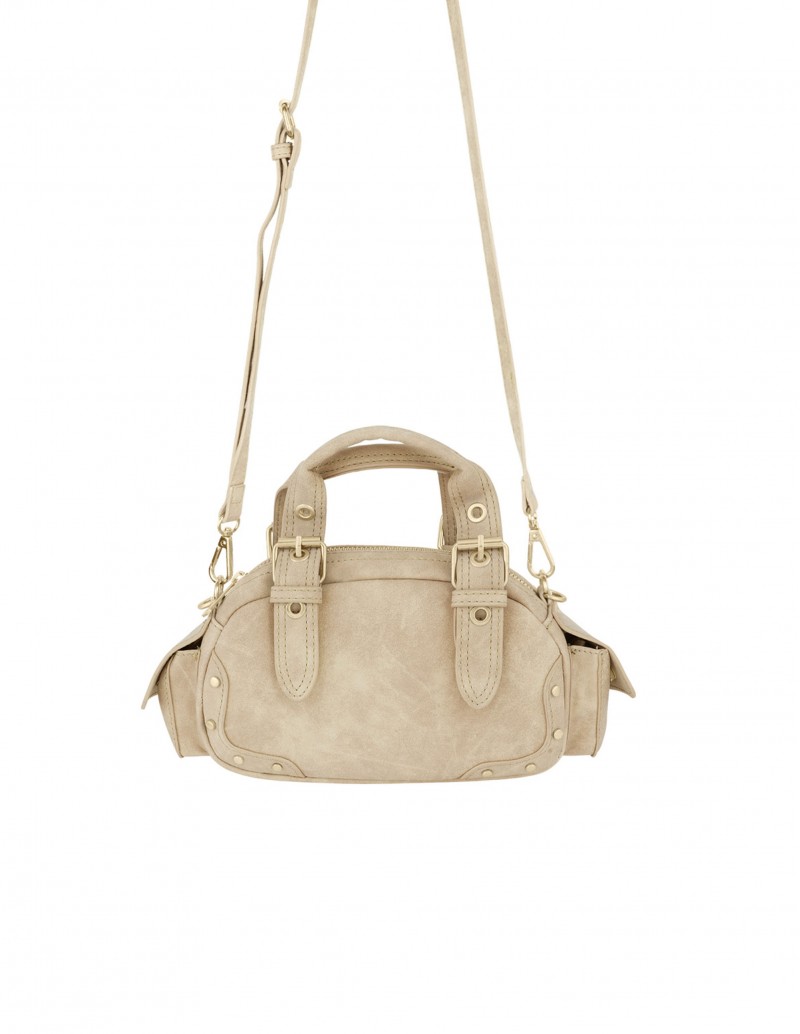 Bolso Bowling Beige Efecto Gastado 2