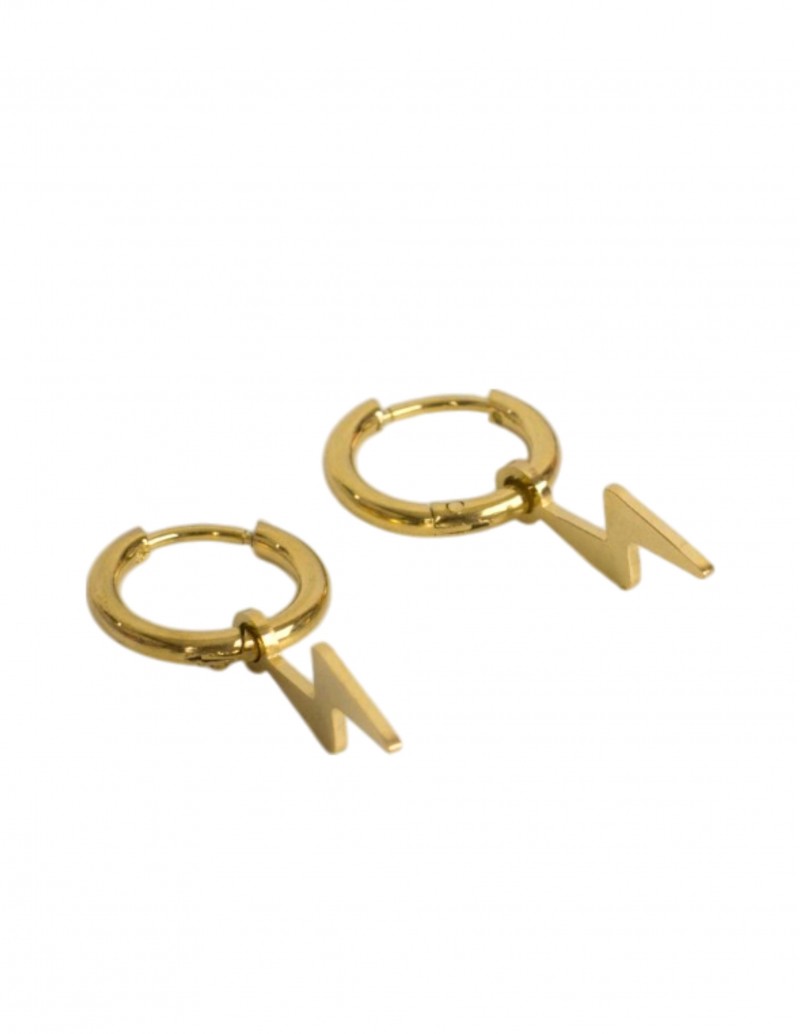 Pendientes Aros Rayo Dorado 2