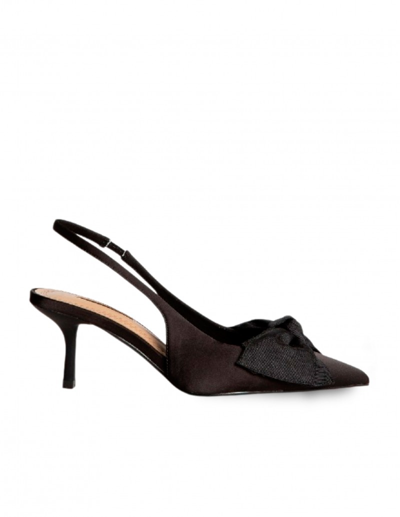 Zapatos Destalonados Maxi Lazo Negros