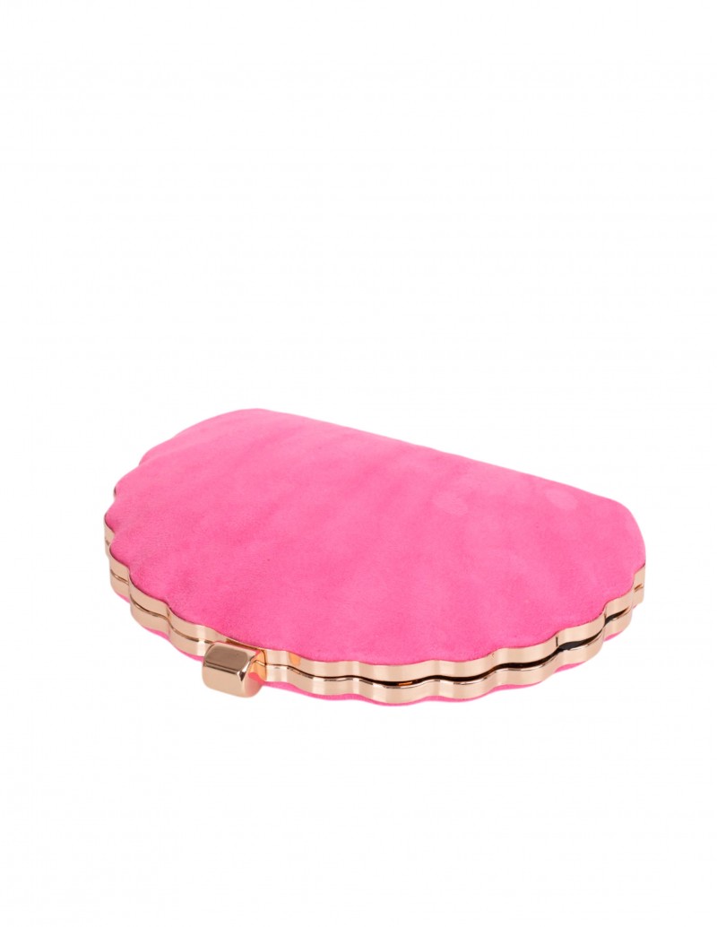 Clutch Fiesta Concha Rosa Fucsia 2