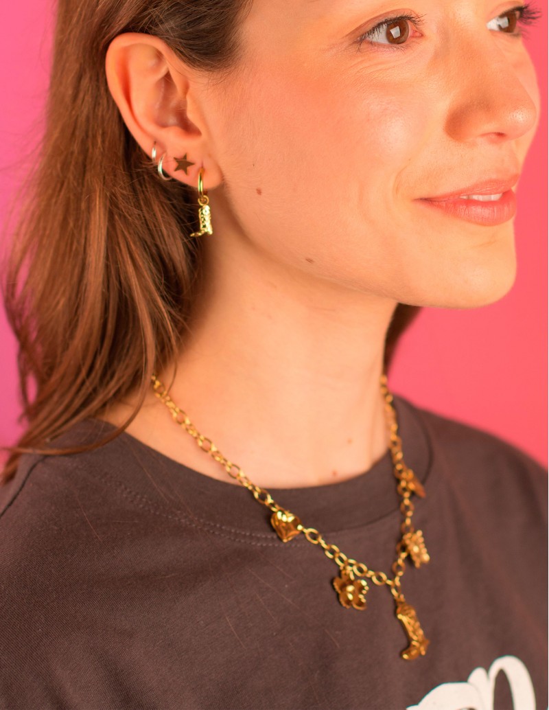 Collar Charms Cowboy Dorado 2