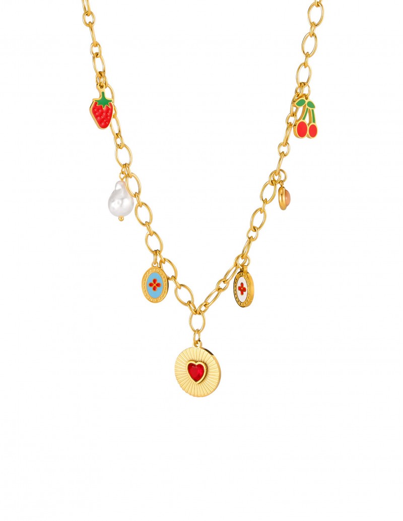 Collar Charms Medallón Colores