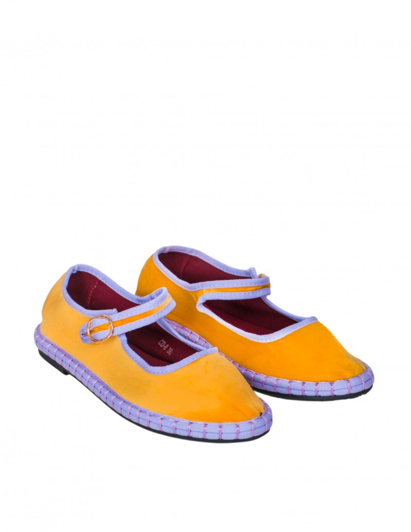 Mercedita Veneciana Terciopelo Amarillo 2