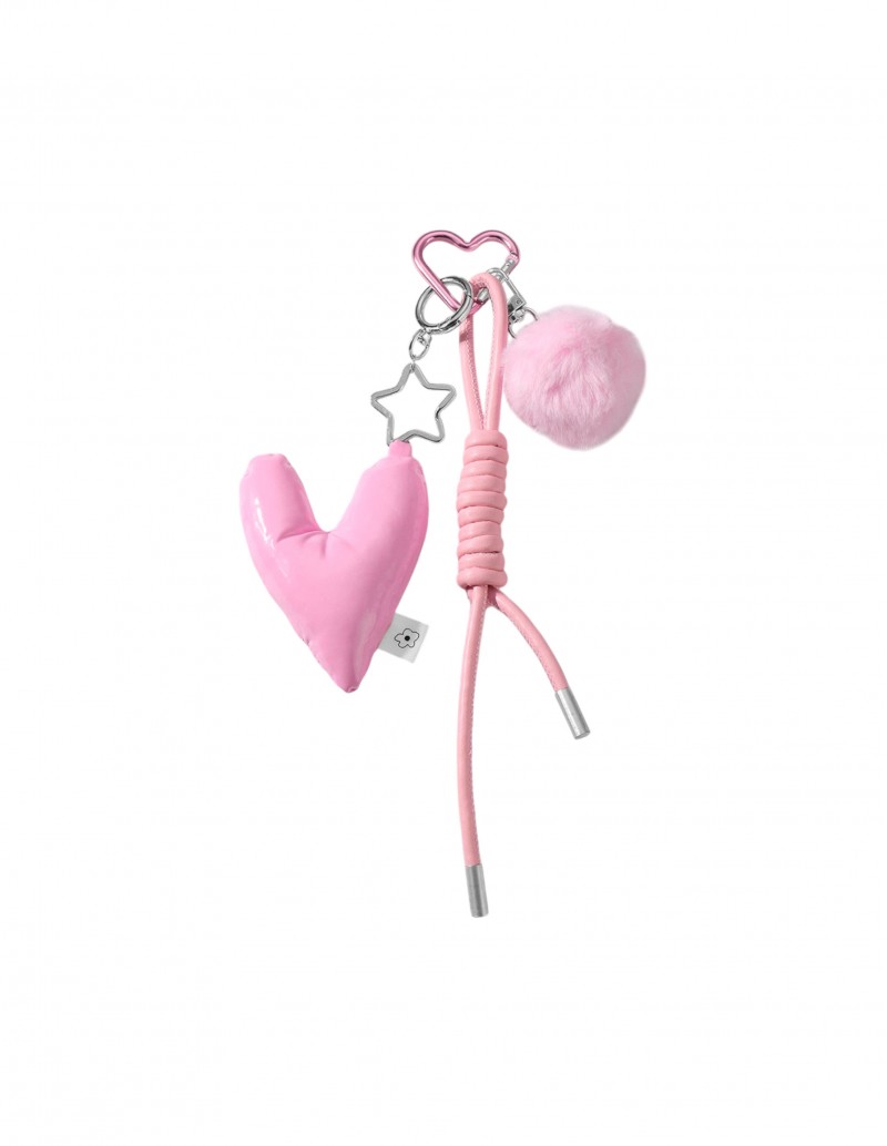 Charm Bolso Corazón Rosa