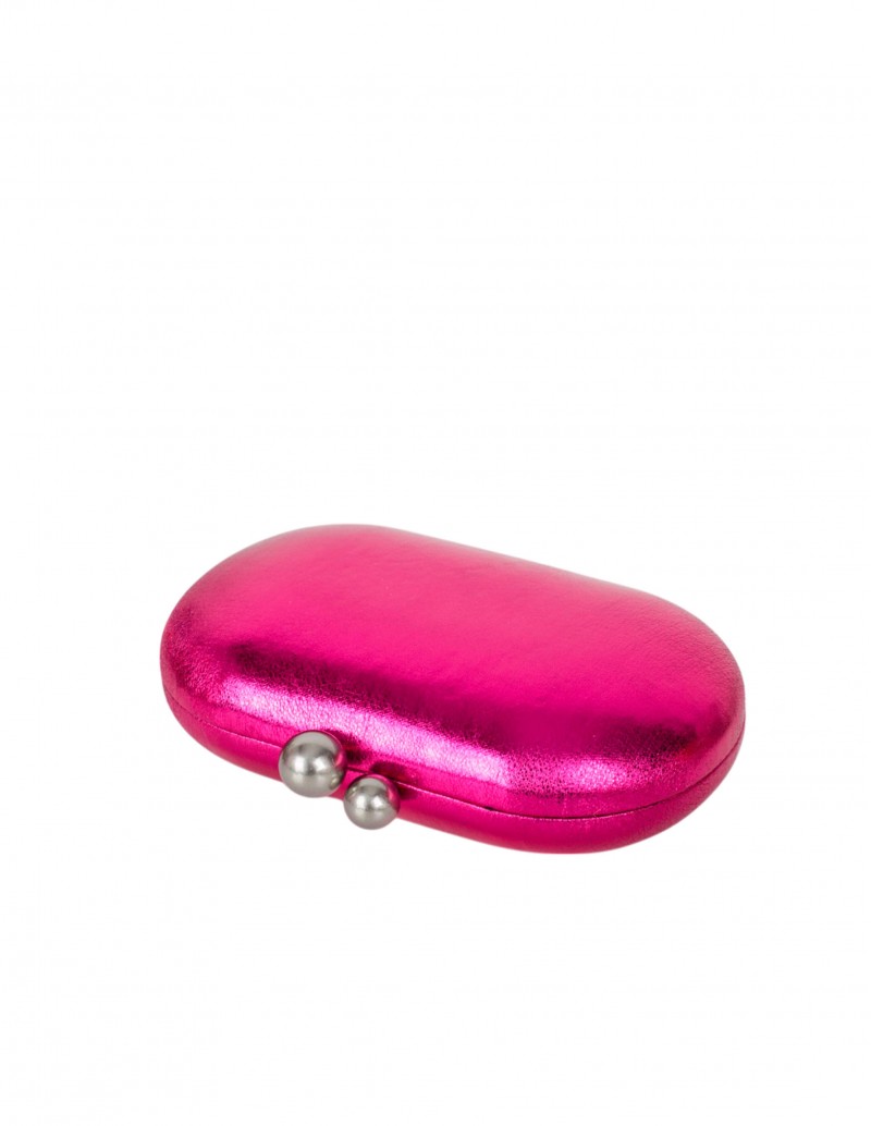 Clutch Ovalado Rosa Metalizado 2