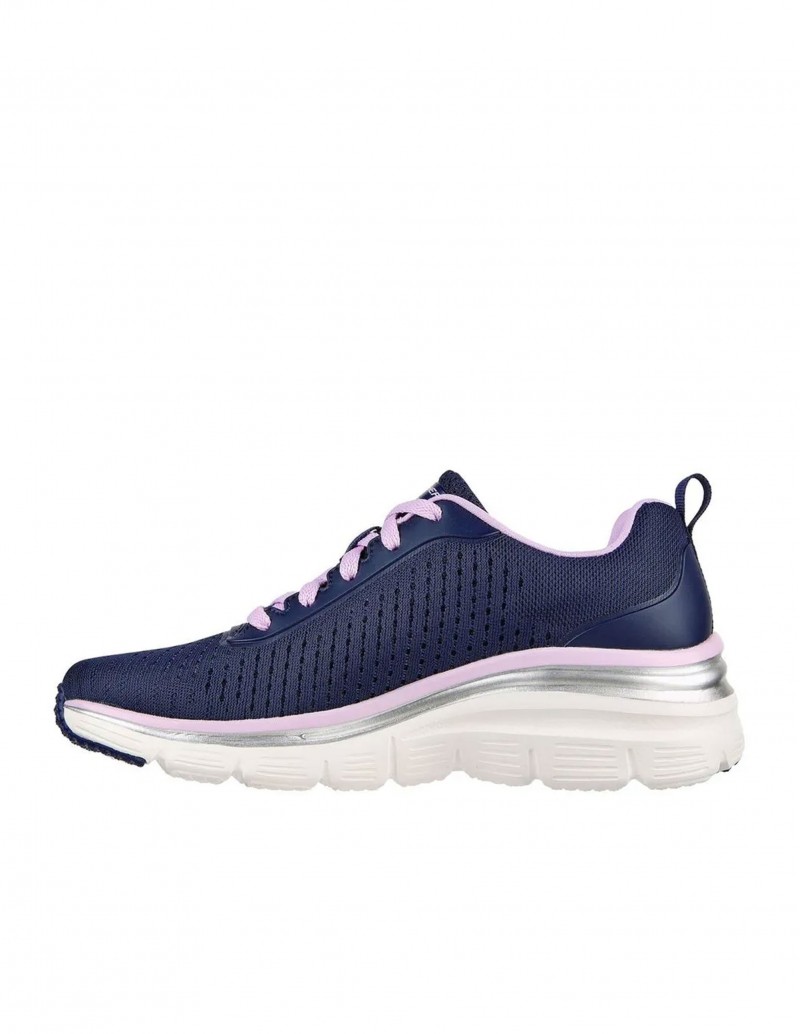 skechers lila y azul marino