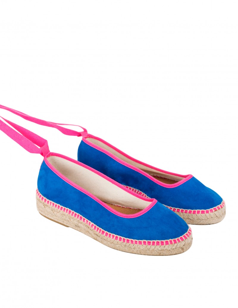 Bailarina Esparto Bicolor Azul Fucsia 2