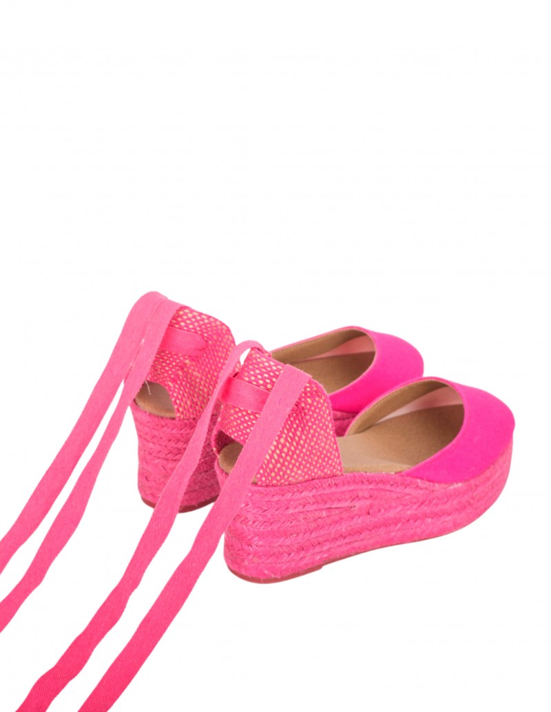 alpargata fucsia cintas