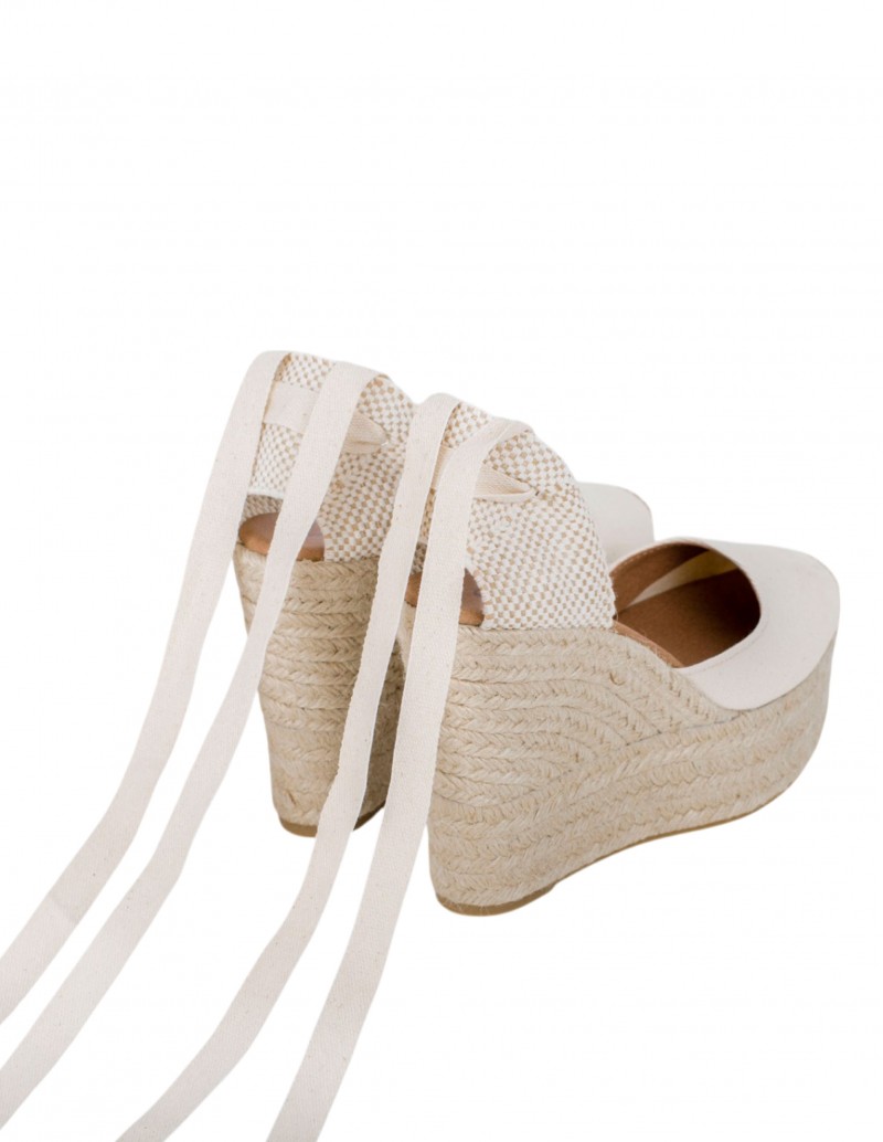 alpargata crema cuña 11cm