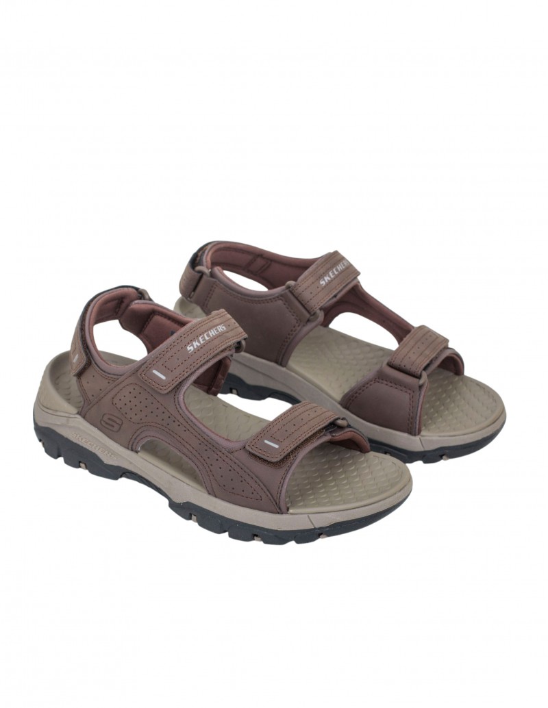 sandalias marrones skechers hombre