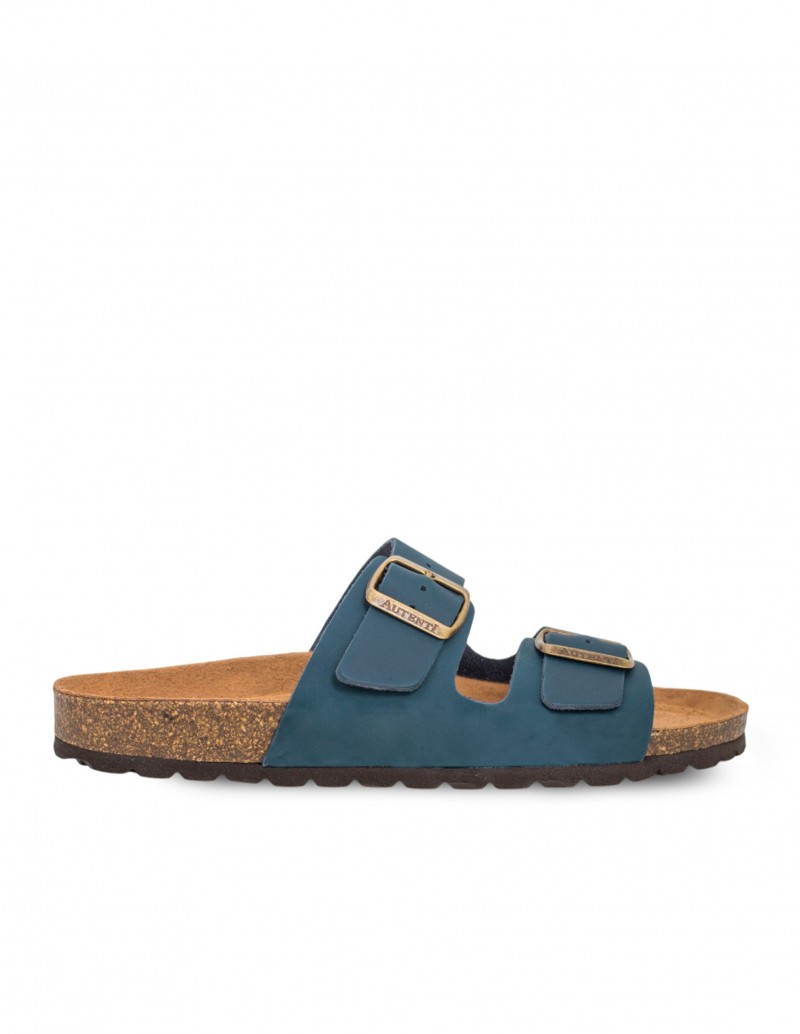 AUTENTI Sandalia Bio Piel Azul