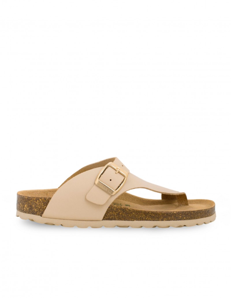 AUTENTI Sandalia Dedo Corcho Beige