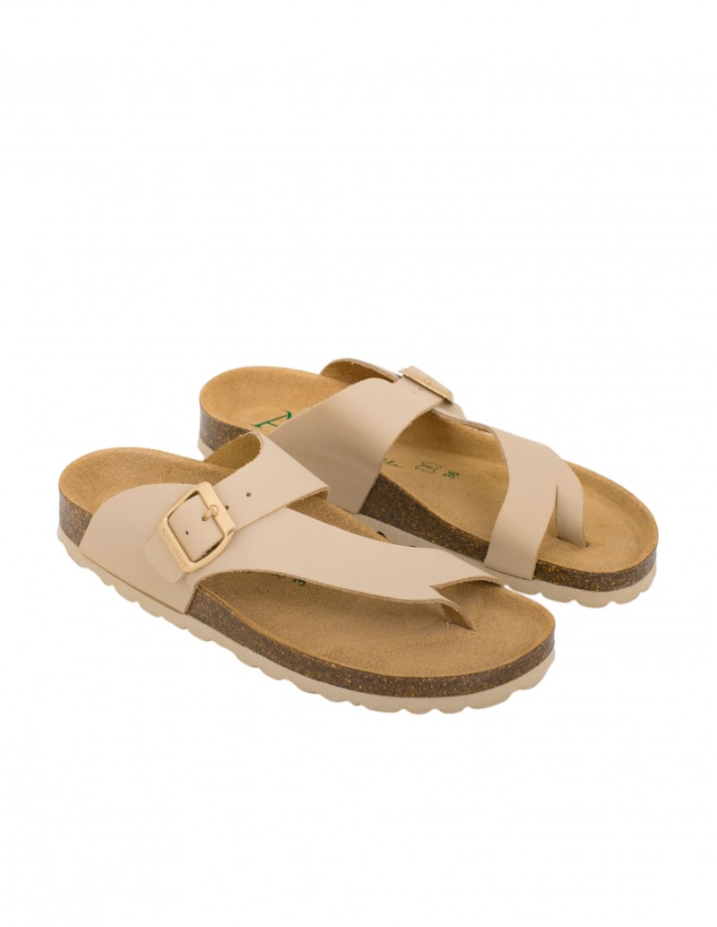 Sandalia de Dedo Corcho beige
