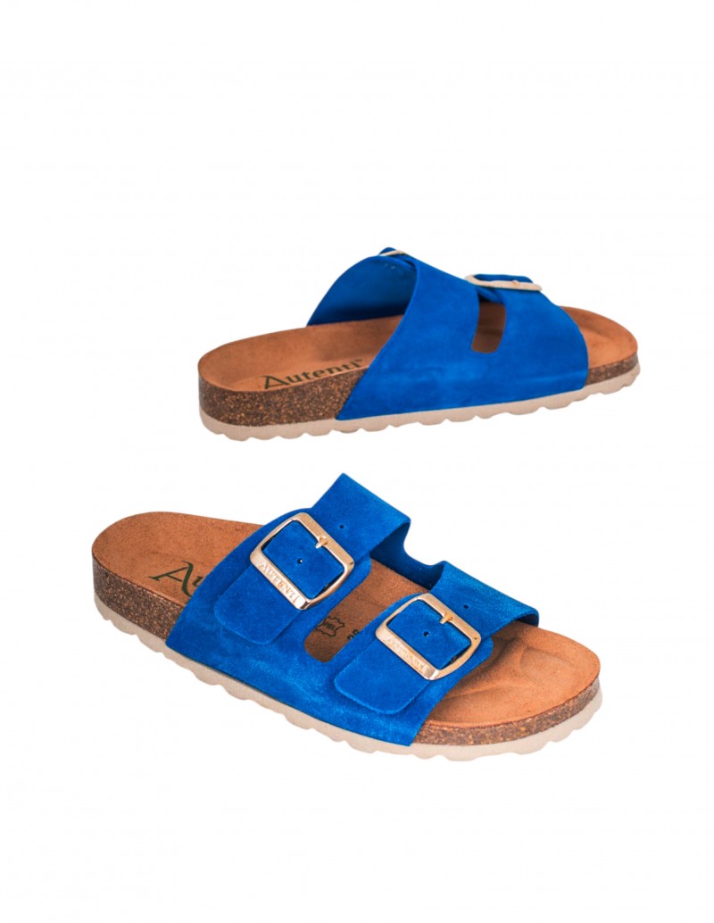 sandalias azul eléctrico