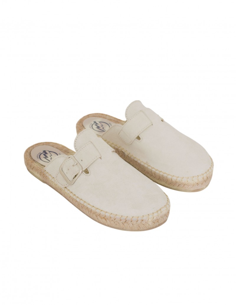 zueco de esparto taupe