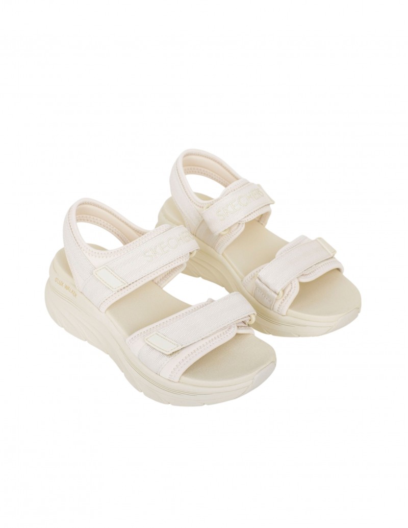 sandalia beige skechers