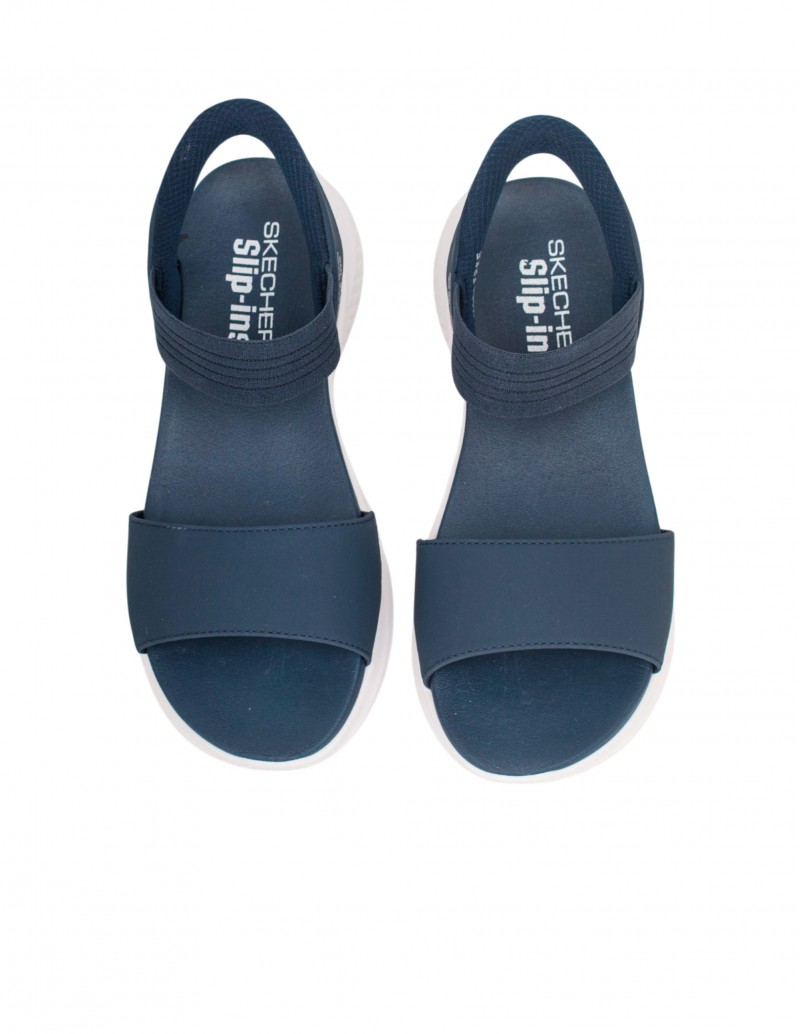sandalia azul marino skechers