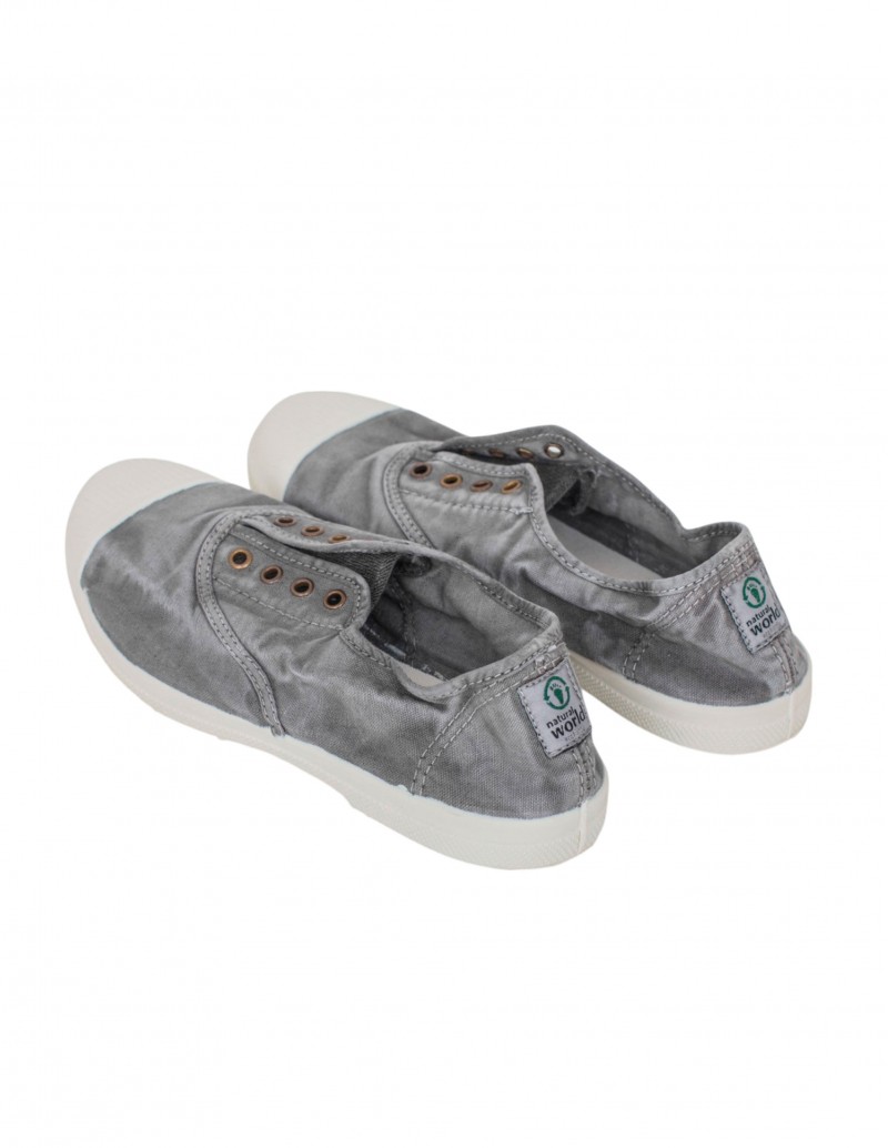 zapatilla lona gris oscuro