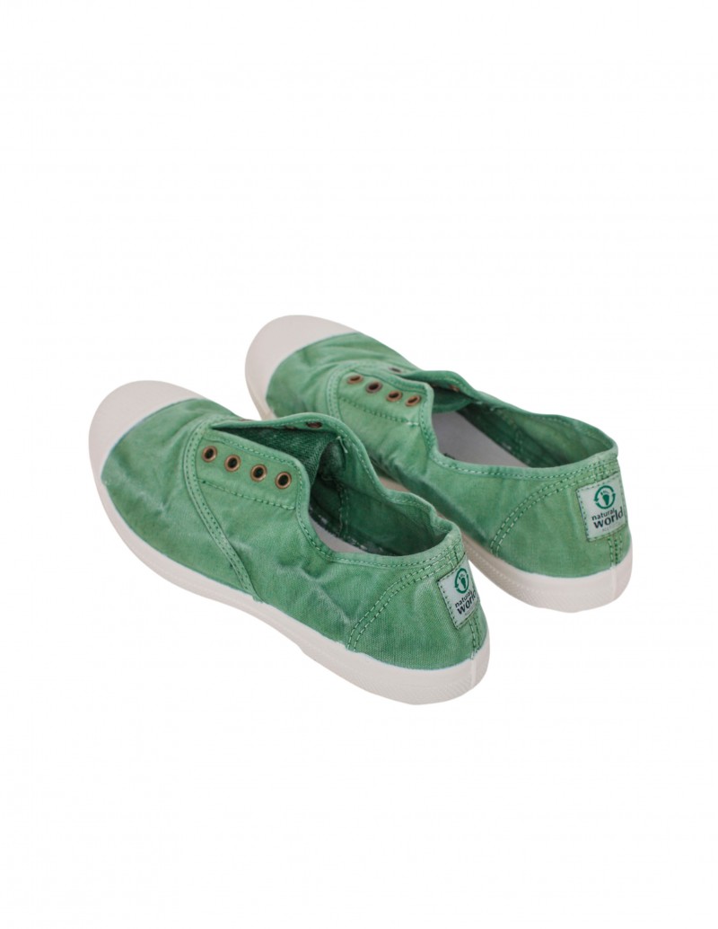 zapatillas lona verdes
