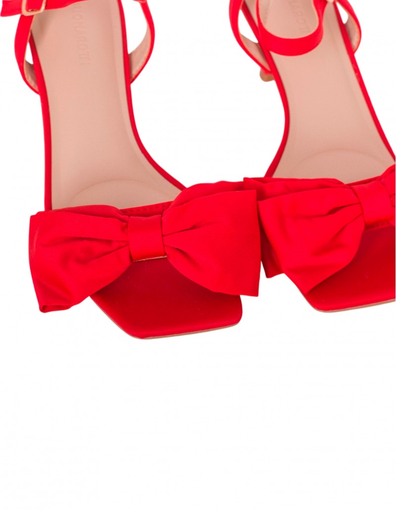 sandalia lazos roja