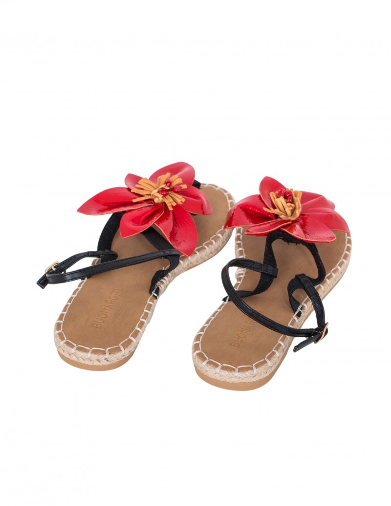 sandalia esparto maxi flor