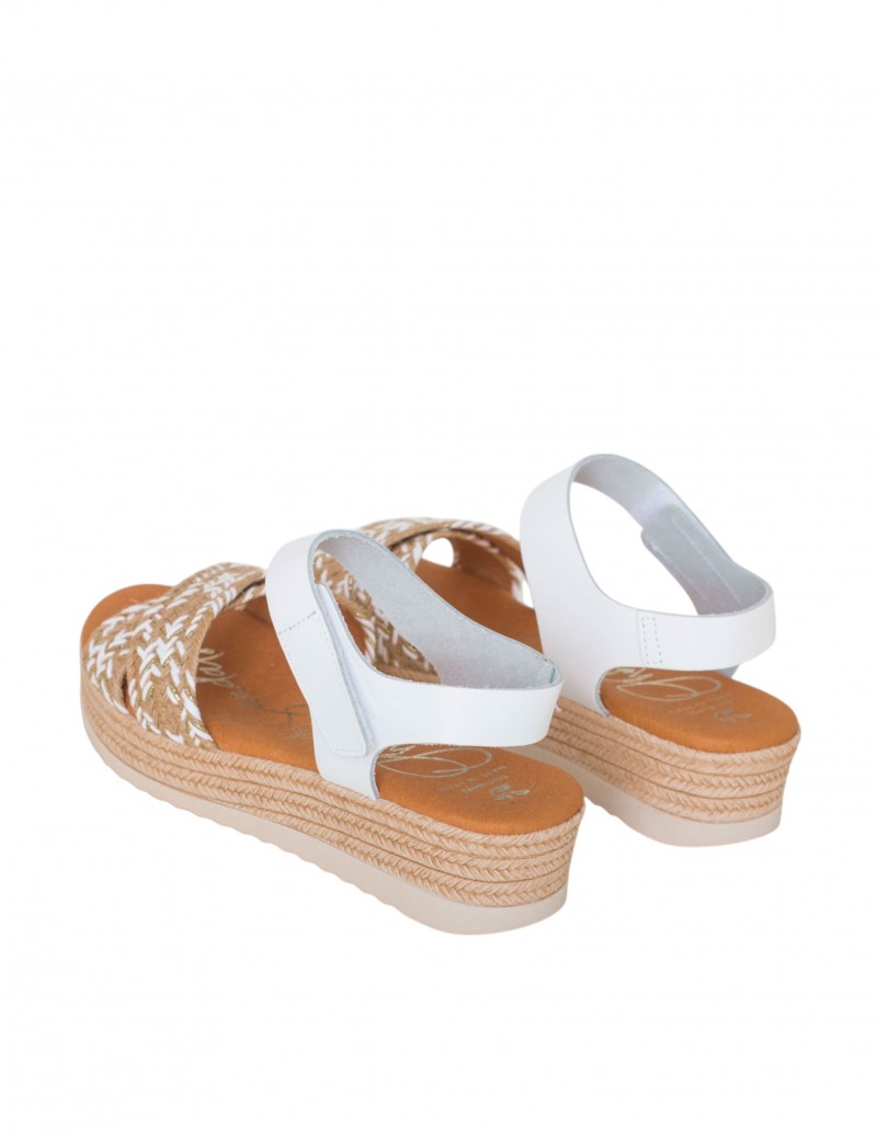 Sandalias Plataforma Esparto Mujer