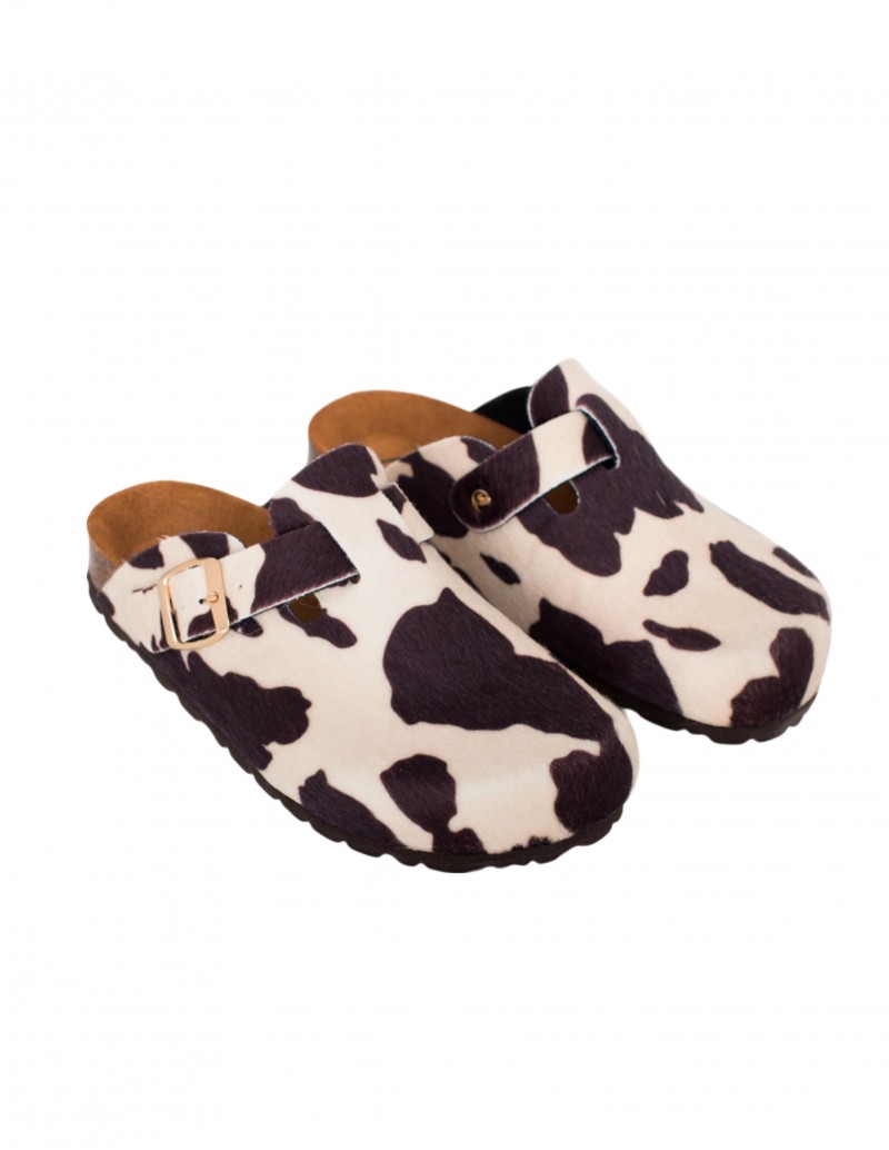 AUTENTI Zueco Estampado Vaca 2