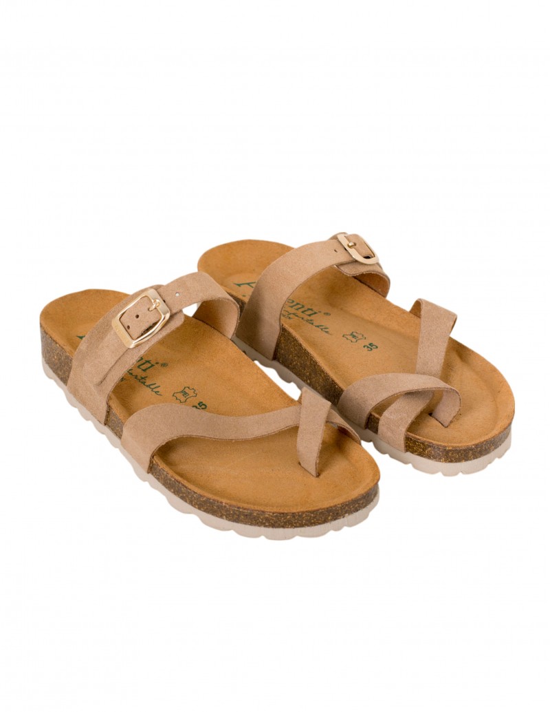AUTENTI Sandalia Dedo Corcho Taupe 2