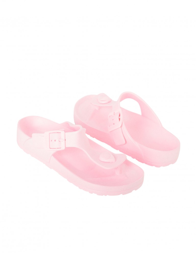 chancla rosa pastel dedo