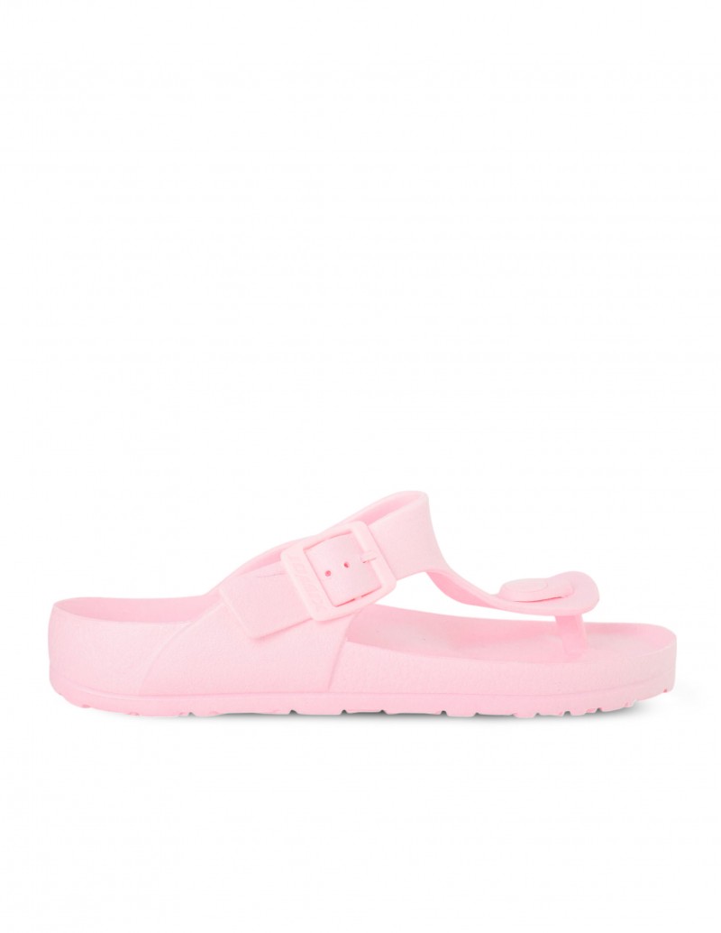 Chancla Dedo Hebilla Rosa Pastel
