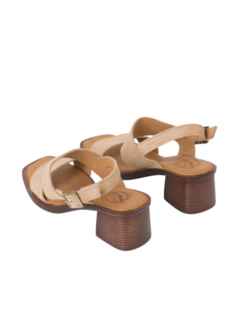 sandalia serraje beige