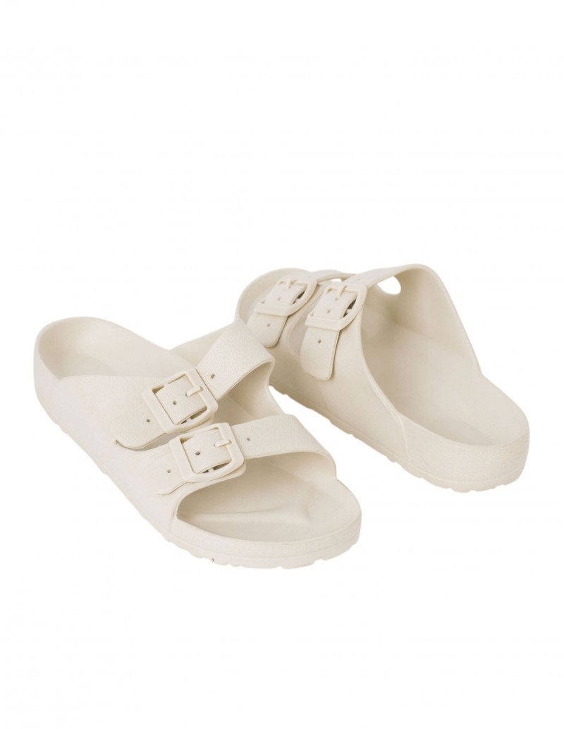 chanclas mujer beige