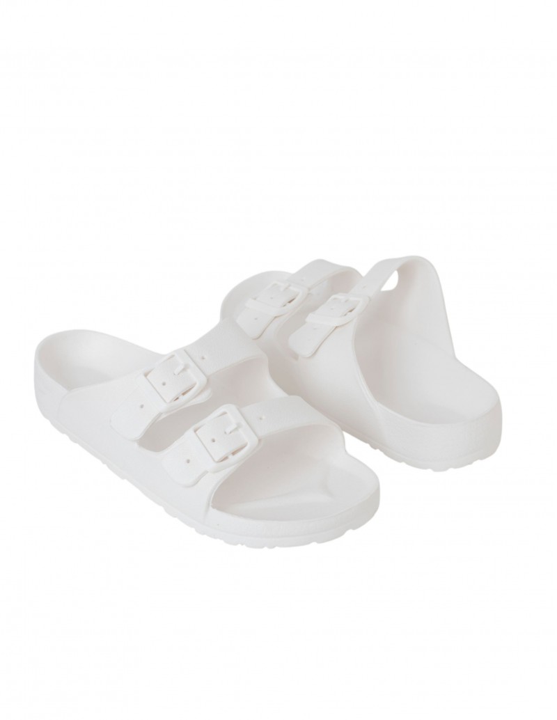 chanclas blancas mujer
