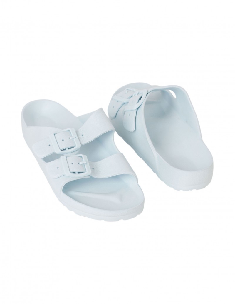 chanclas azul pastel