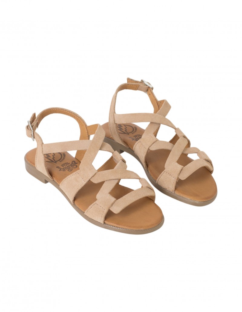 Sandalia diseño geométrico Beige