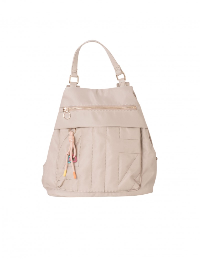 Mochila Taupe Charm Multicolor