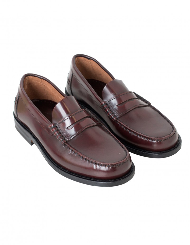 mocasin antifaz piel burdeos
