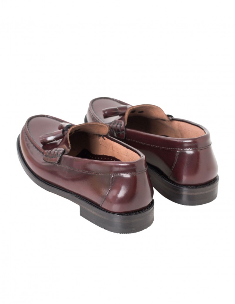mocasin piel burdeos