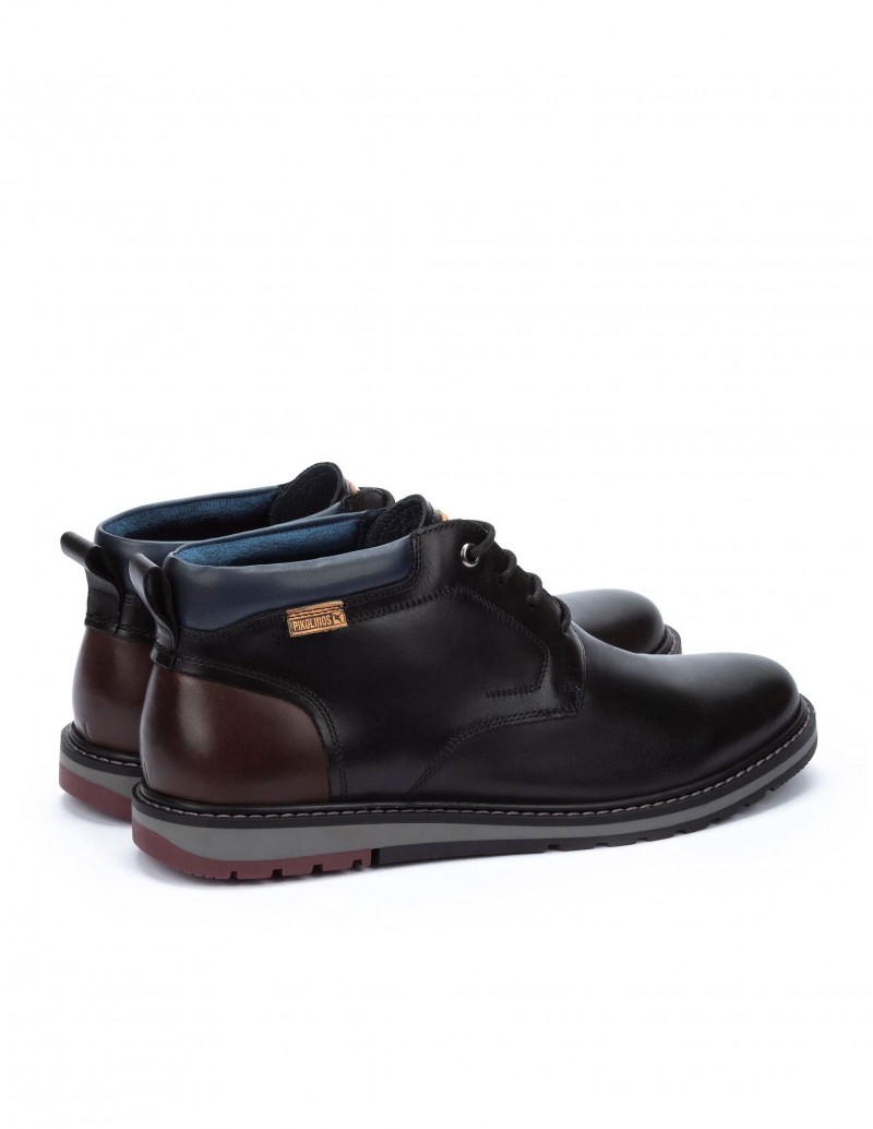 Botines Casual Hombre Cordones Negros
