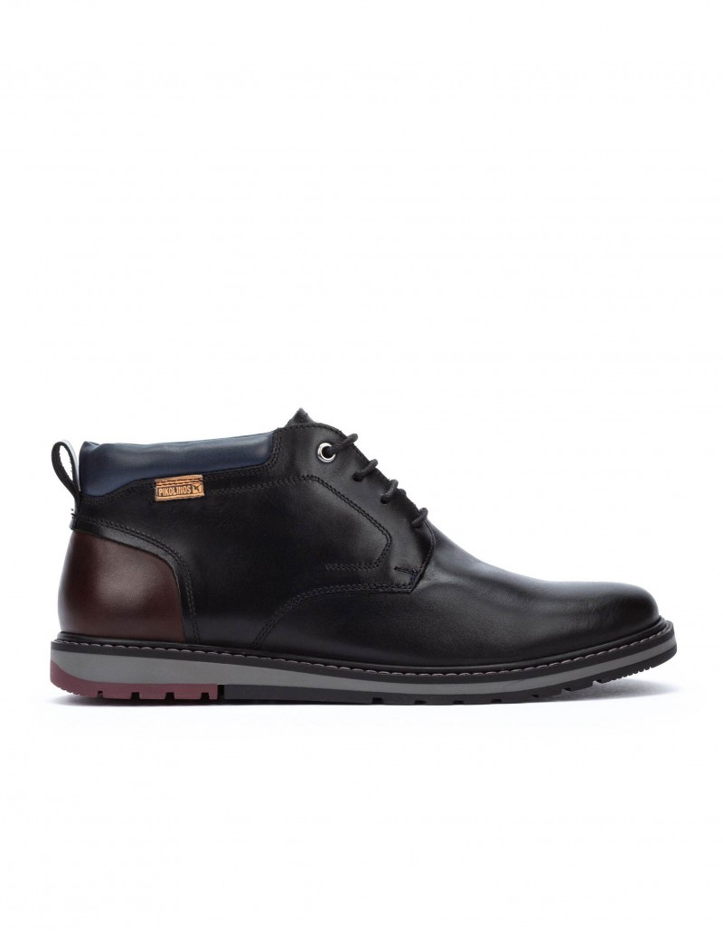 PIKOLINOS Botines Cordones Piel Negros