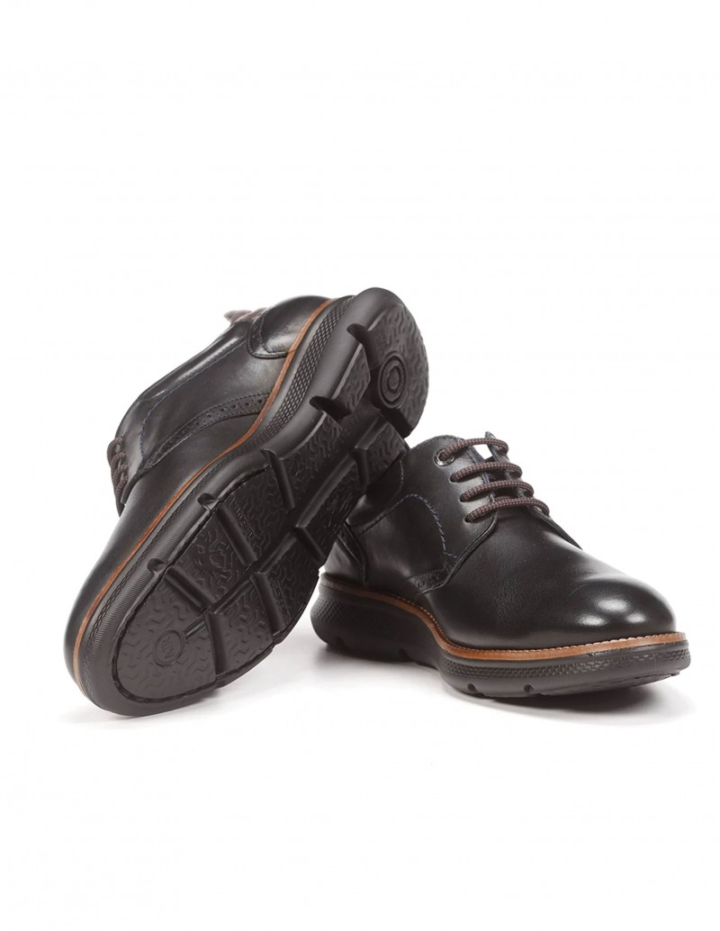 zapato casual cordones negro