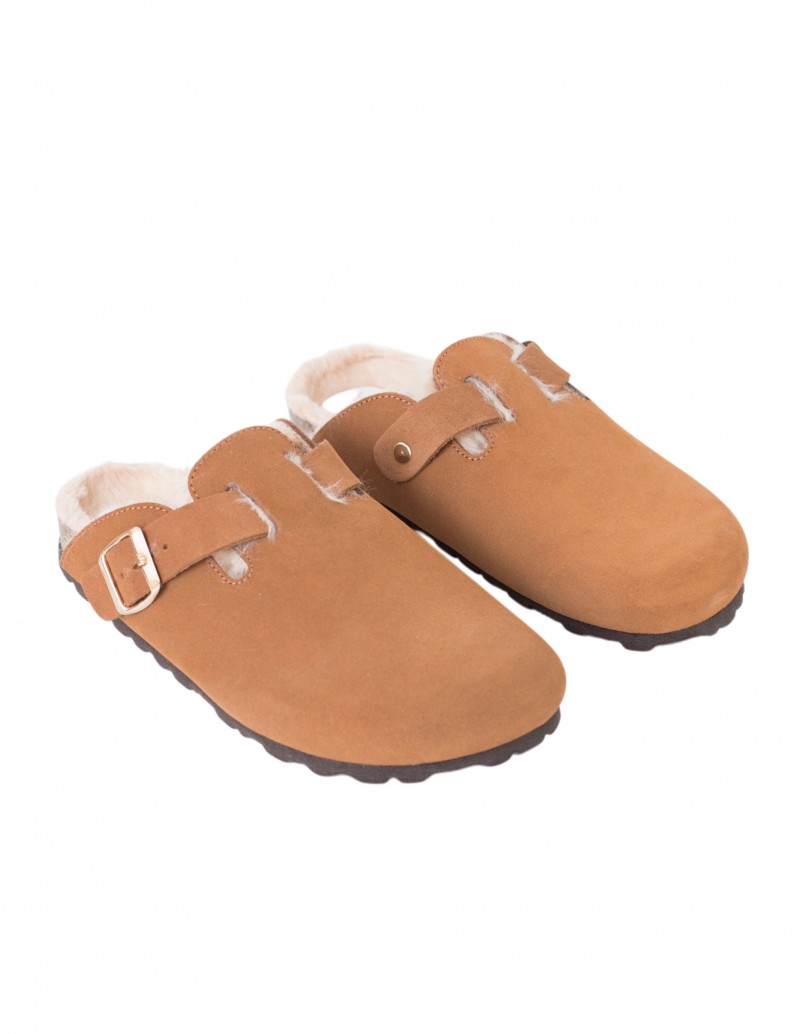 AUTENTI Zueco Forrado Pelo Marrón 2